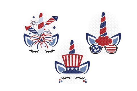 4th of July Unicorn SVG in SVG/DXF/EPS/JPG/PNG • OhMyCuttables