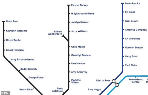 London Tube Map Is Redesigned With Stations Renamed After Black Figures