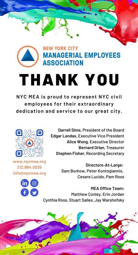 Mea Thanks Nyc Civil Servants Nyc Mea Nyc Managerial Employees