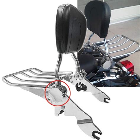 Advan black wrap around backrest pads are shaped to surround your passenger in comfort. BBUT Adjustable Passenger Backrest Sissy Bar and Luggage ...