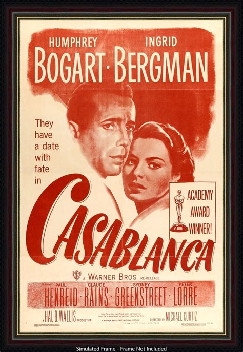 Casablanca 1942 Original One Sheet Movie Poster Original Film Art