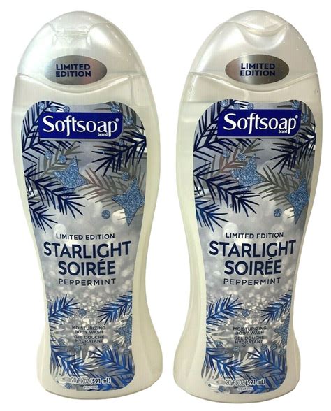 softsoap moisturizing body wash starlight soiree peppermint limited edition x2 body wash