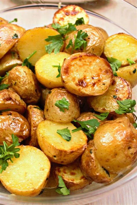 Air Fryer Baby Potatoes With Garlic Butter Veganiac