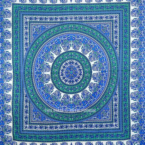 See more ideas about floral, tapestry, floral tapestry. Large Blue Paisley Floral Medallion Circle Cotton Tapestry ...