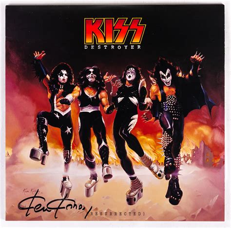 Kiss Vinyl Record Destroyer Resurrected Signed By Ken Kelly Open