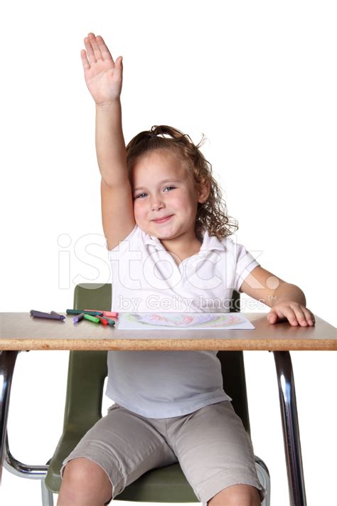 Student Raising Hand Stock Photo Royalty Free Freeimages