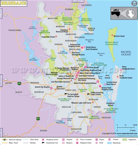 Brisbane Map City Map Of Brisbane Australia