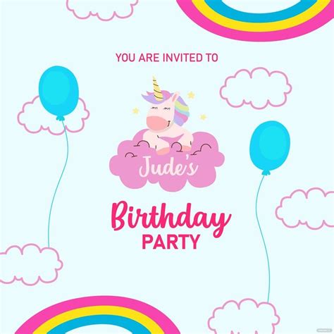 Free Unicorn Happy Birthday Vector Download In Illustrator Eps Svg