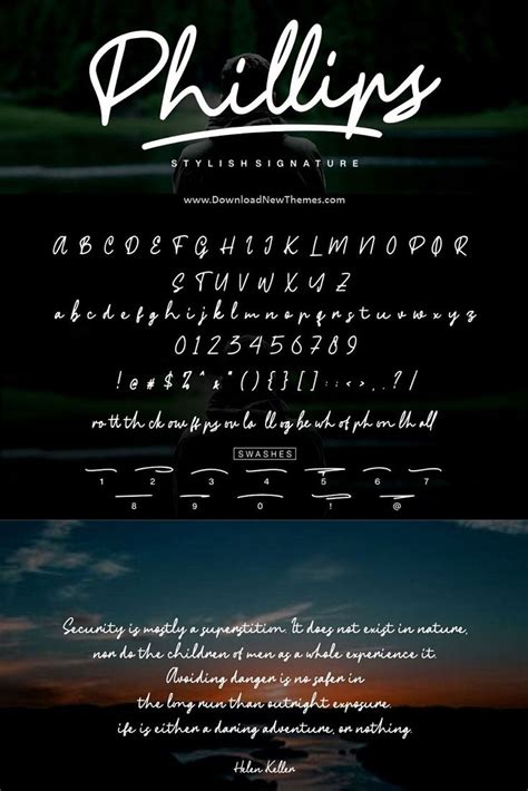 The best font style for letterheaded paper. Phillips - Signature Font | Signature fonts, Stylish fonts ...
