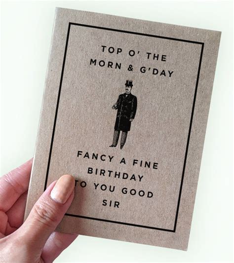 Funny Birthday Card British English Birthday Card Fancy A Etsy