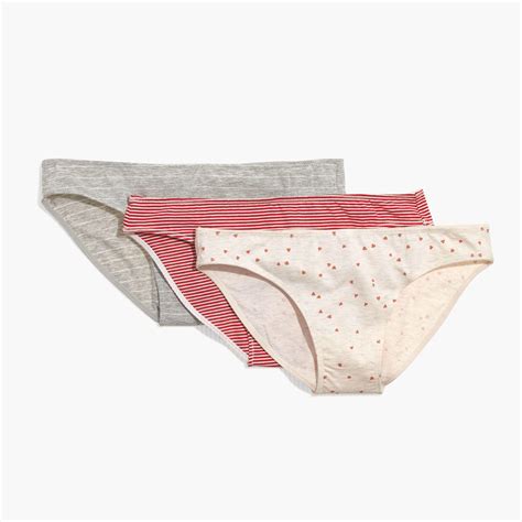 Madewell 3 Pack Cotton Modal® Bikini Undies Set In Pink Lyst
