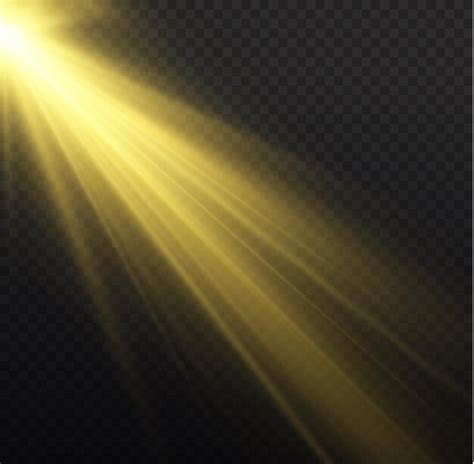 Premium Vector Gold Sun Rays Yellow Star Flare Glare Golden Sparkle