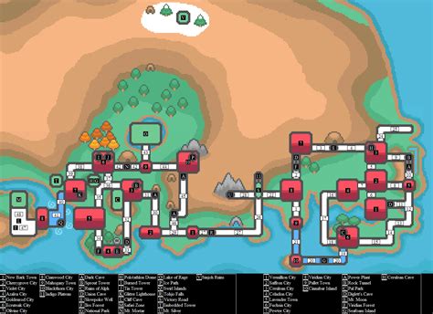 Labelled Kanto And Johto Map By Victorv111 On Deviantart