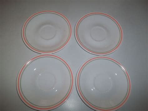 It works fabulous in my southwest kitchen, but it would work well with any decor. 4 Corelle Peach Floral AKA Peach Garland Saucers Made in ...