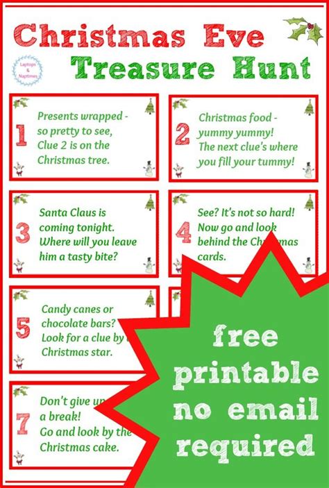 Awesome Kids Holiday Activity The Christmas Eve Treasure Hunt