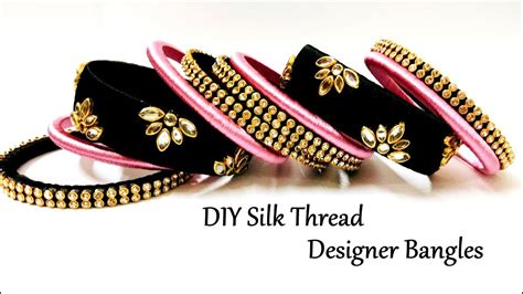 Silk Thread Designer Bangles Diy Bangles How To Make Thread Bangles