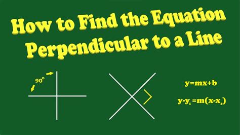 how to find the equation perpendicular to a line youtube