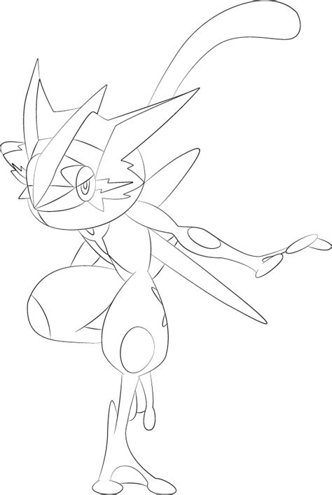 Pokemon Kleurplaat M Greninja Greninja Para Colorear Dibujos De