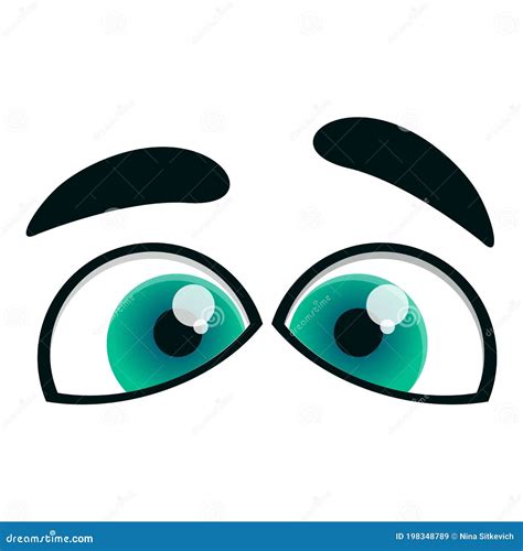 Happy Eyes Icon Cartoon Style Stock Vector Illustration Of Emotion