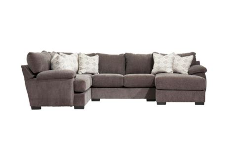 Bermuda Tux Loveseat Chaise Sectional In Sterling Right Facing Mor