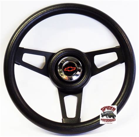 1969 1974 Nova Steering Wheel Bowtie 13 34 Black Spoke Steering Wheel