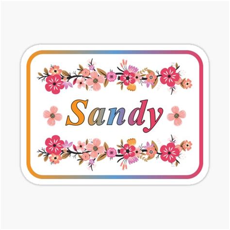 Sandy Name Stickers Redbubble
