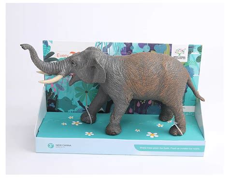 Lifelike Animals World Soft Plastic Elephant Toy For Model Display