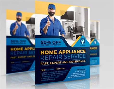 Home Appliance Repair Service Flyer Template On Behance