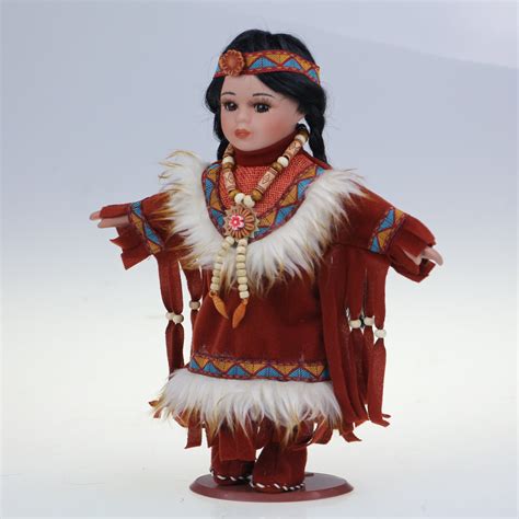 10 Porcelain Indian Doll Little Cubs Set Of 6 Asst D D10705k Kinnex Dolls