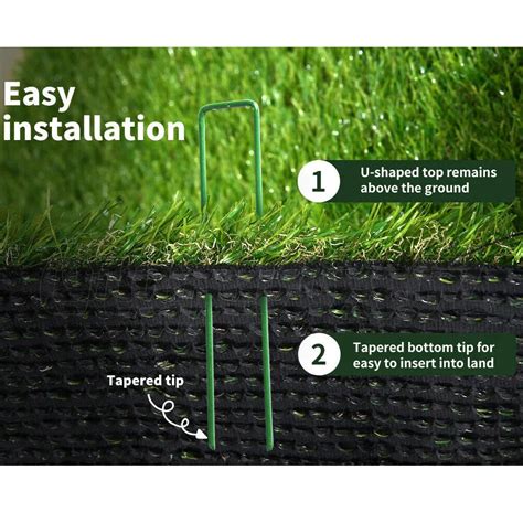 Primeturf Synthetic Artificial Grass Pins Fake Lawn Turf Weedmat U Pegs