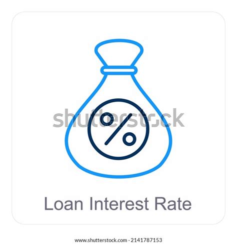 Loan Interest Rate Icon Concept Stock Vector Royalty Free 2141787153
