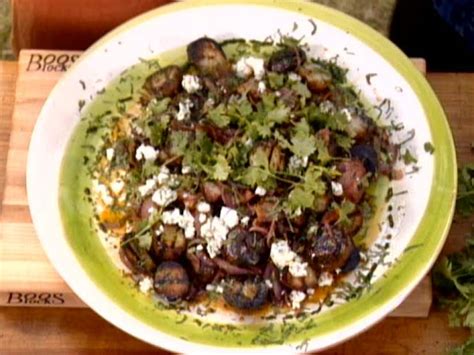Place eggs in small sauce pan, cover with cold water, cover pan and place over high heat until just before boiling. Grilled Red Potato Salad with Bacon-Blue Cheese Vinaigrette Recipe | Bobby Flay | Food Network