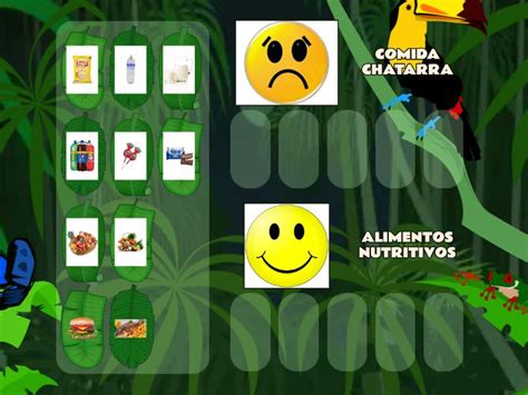 Alimentos Nutritivos Y Comida Chatarra Ordenar Por Grupo