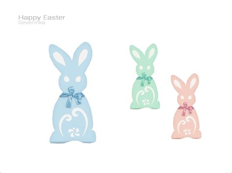 The Sims Resource Happy Easter Rabbit 02 Light Colors