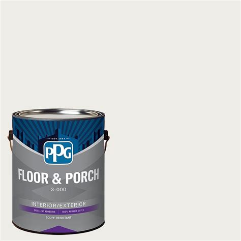 Ppg 1 Gal Ppg1025 1 Commercial White Satin Interiorexterior Floor And