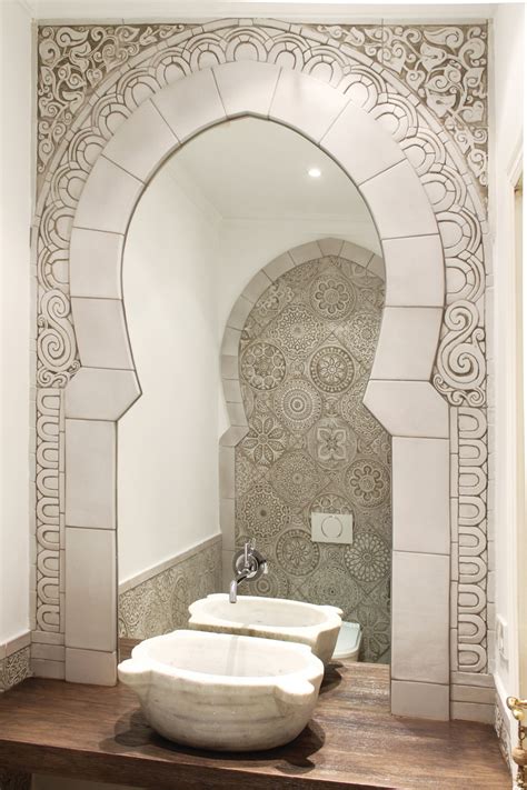 moroccan style bathroom tiles modern moroccan inspired bathroom bold zellige blue tile