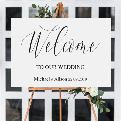 Welcome Your Guests With This Stylish Personalised Wedding Welcome Sign