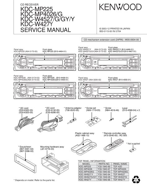 Please verify all wire colors and diagrams before applying any information. Kenwood Kdc U456 Wiring Diagram