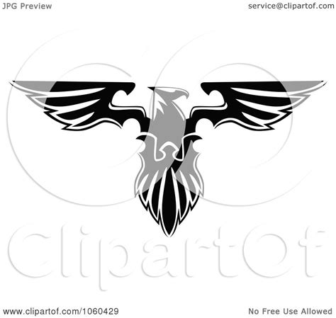 Royalty Free Vector Clip Art Illustration Of A Black And White Heraldic