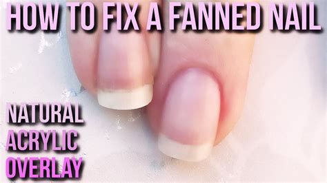 How To Correct A Fanned Nail With Natural Acrylic Overlay Naio Nails