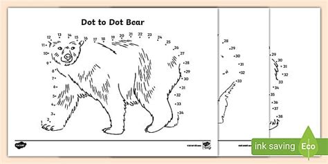 Free Dot To Dot Bear Activity Sheet Activities Twinkl