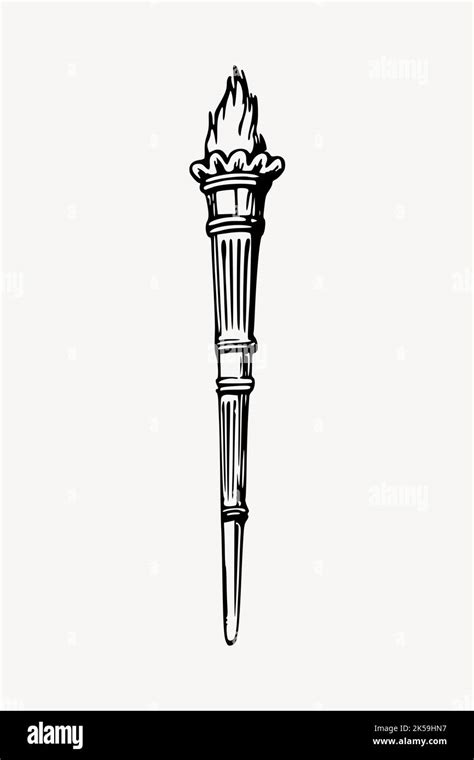 Flame Torch Illustration Clipart Vector Stock Vector Image And Art Alamy