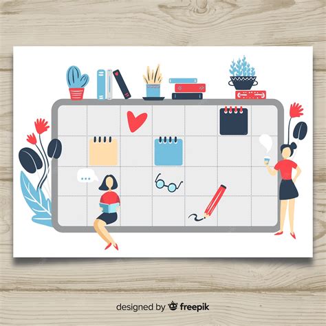 Free Vector Lovely Hand Drawn Planning Schedule Concept