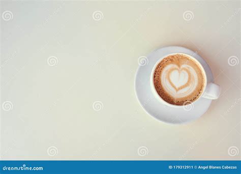 Cappuccino Coffee With A Nice Heart Stock Image Image Of Barista