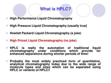 Ppt What Is Hplc Powerpoint Presentation Free Download