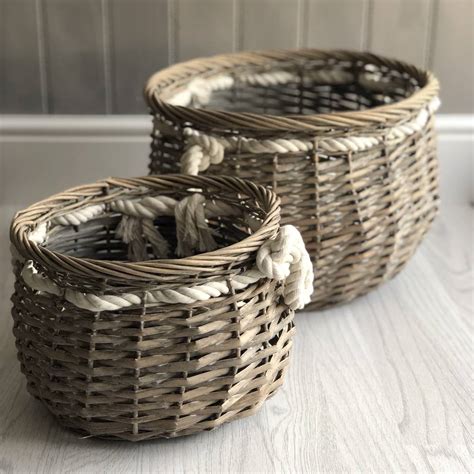 set of two nautical storage baskets by the nautical home 