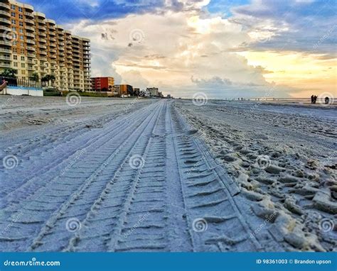 Sunset In Daytona Beach Stock Image Image Of Ocean Beach 98361003