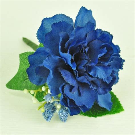 artificial silk wedding flowers royal blue carnation and gypsophila buttonhole ebay wedding