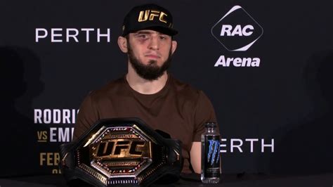 Islam Makhachev Post Fight Press Conference Ufc 284 Youtube