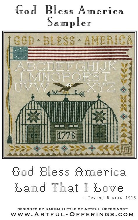The Cross Stitch Pattern For God Bless America